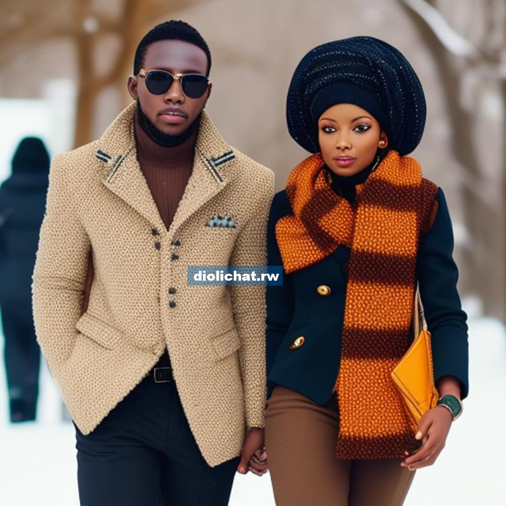 african male and female winter fashion style