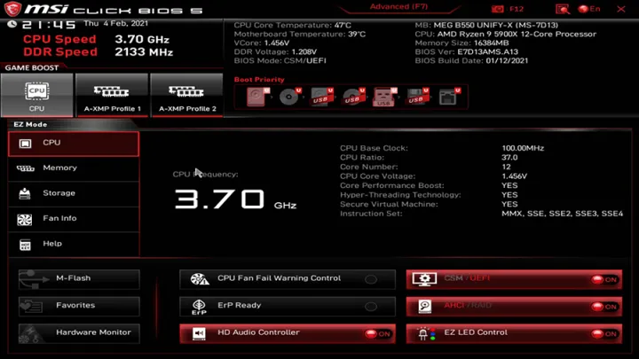 CPU performance