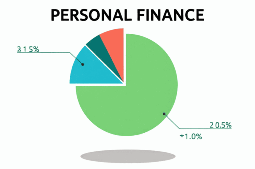 A person looking at a crossroads with signs pointing to "Debt," "Savings," "Investing," and "Financial Freedom," illustrating the choices in personal finance.