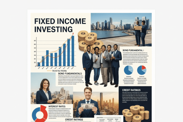 A sturdy lighthouse representing the safety and reliability of fixed income investing, shining a light through a stormy and volatile financial market