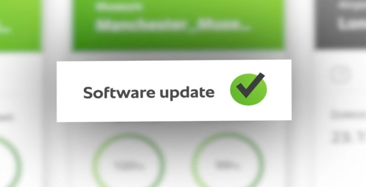 A shield representing how software updates create secure software by protecting against malware and viruses