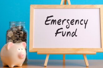 A bright orange life preserver floating on water, symbolizing an emergency savings fund as a financial safety net.