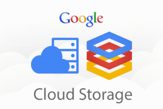 Diagram explaining the cloud storage basics, showing how online data backup works with file encryption and redundancy across multiple servers.