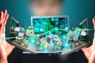 A family enjoys the benefits of smart technology in their modern, automated home, illustrating how innovation is making everyday life easier