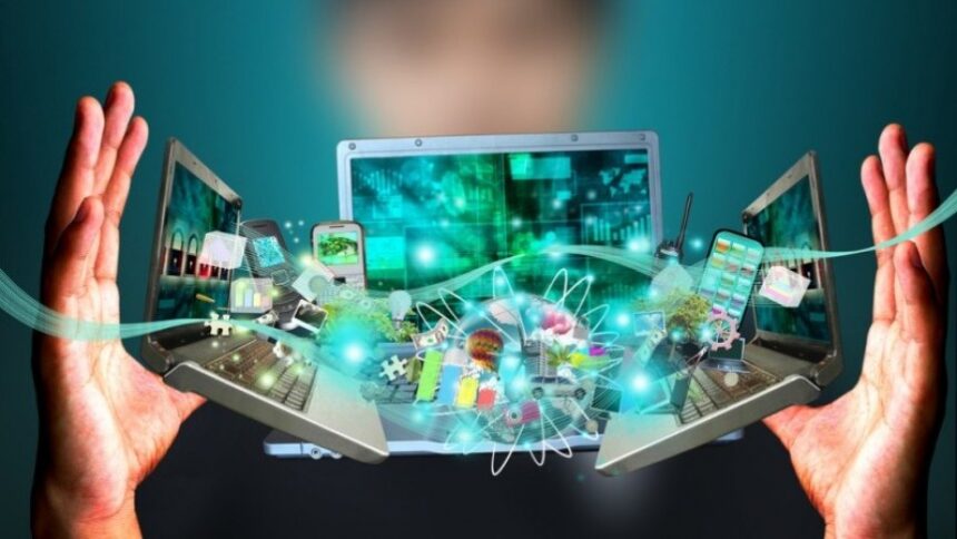 A family enjoys the benefits of smart technology in their modern, automated home, illustrating how innovation is making everyday life easier