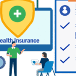 Magnifying glass highlighting key health insurance terms like deductible and copay on a policy document, explaining what medical benefits cover.